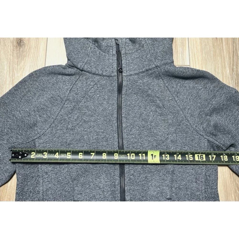 Lululemon Gray Full Zip Up Hoodie Scuba Jacket - Women Size 6 - Picture 14 of 16